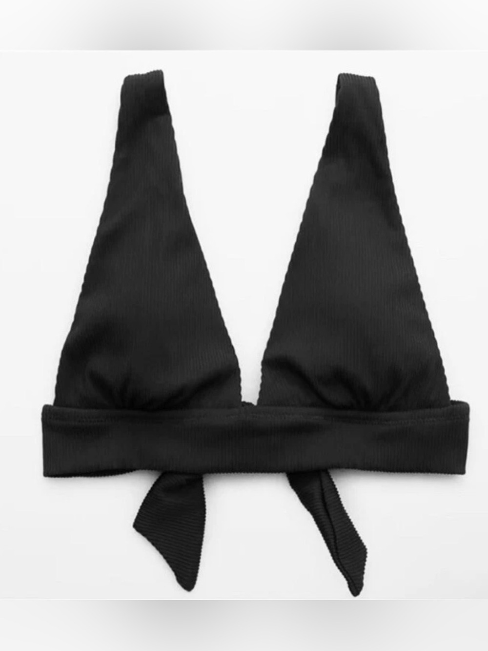 NWT Aerie Triangle Bikini Tie Top
Swimsuit Black Size Small